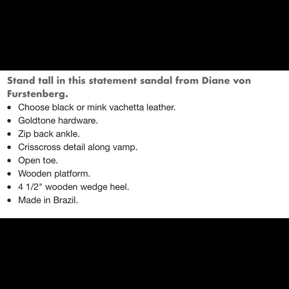 Diane Von Furstenberg Opal Brown Leather Wooden Wedges! size 7M! Worn Only Once! - Picture 16 of 16